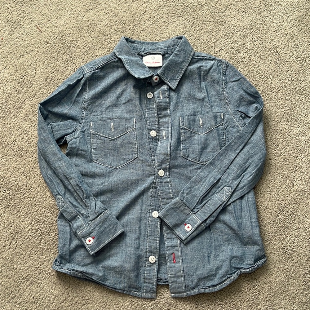 Hanna andersson chambray button down size 120 (6/7)